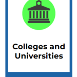 Colleges and Universities dashboard tile.